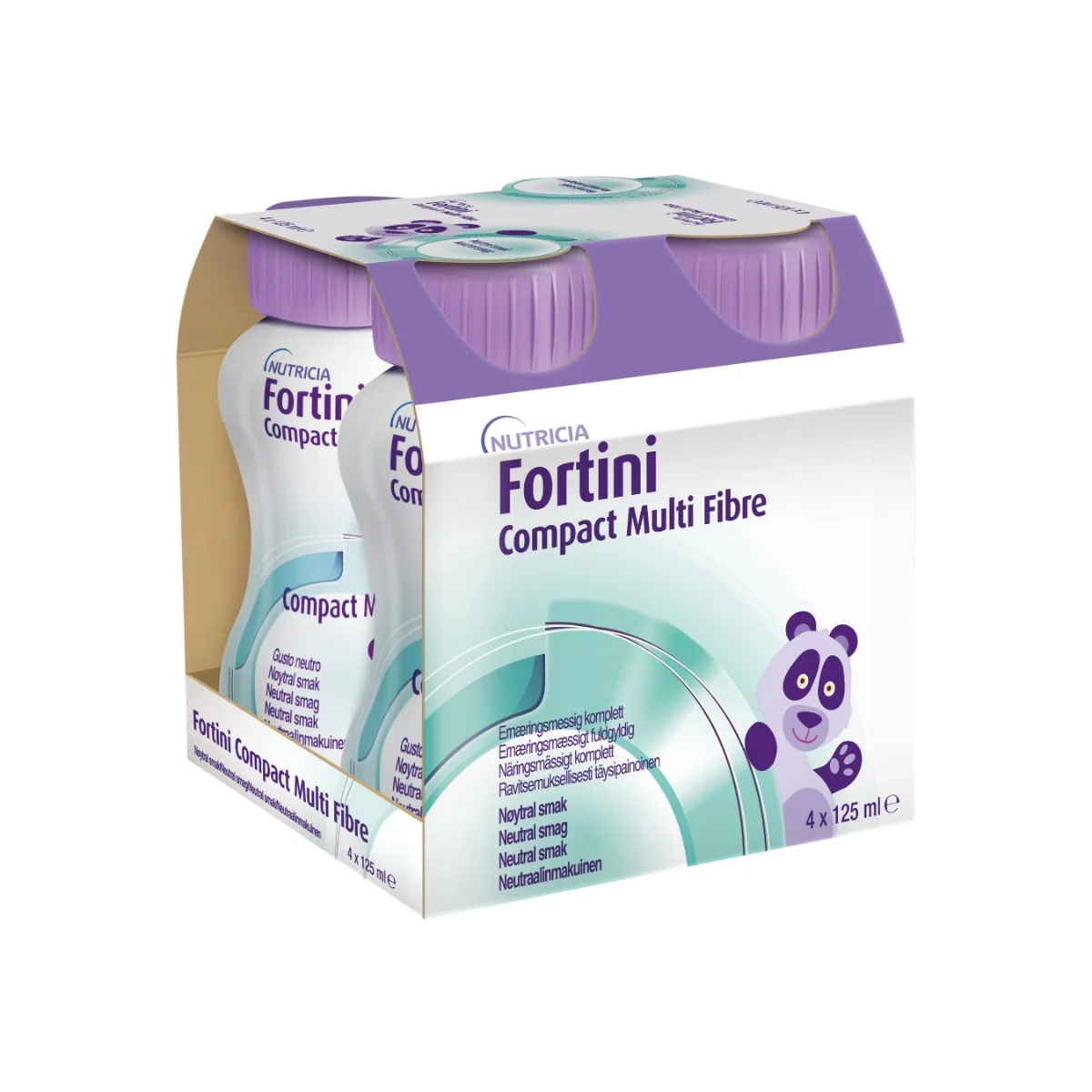 Fortini Compact Pro děti s vlákninou Neutral 4x125 ml