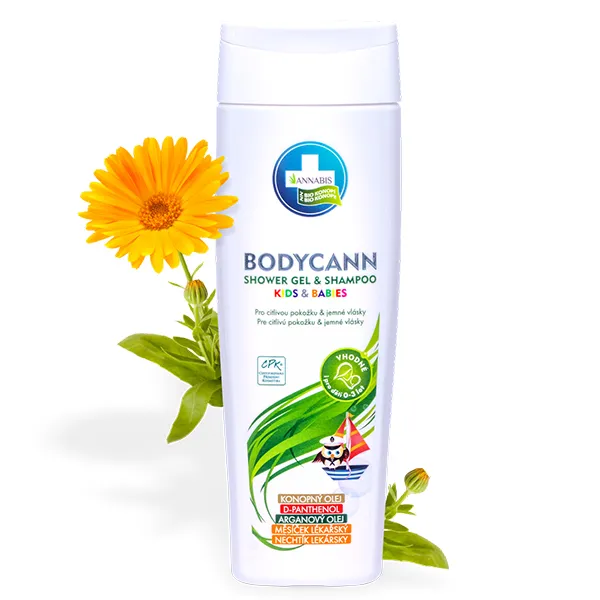 Annabis Bodycann KIDS&BABIES 2v1 šampon a sprchový gel 250 ml