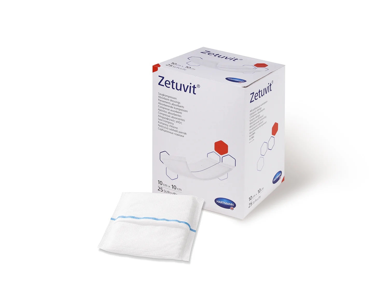 Zetuvit Sterilní kompresy 10 x 10 cm 25 ks