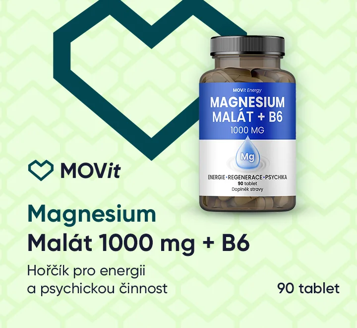 MOVit Energy Magnesium Malát 1000 mg + B6 90 tablet