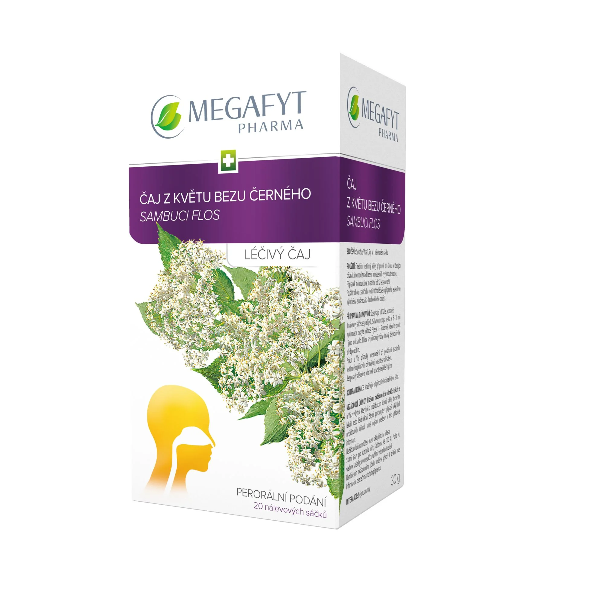 Megafyt ČAJ Z KVĚTU BEZU ČERNÉHO nálevové sáčky 20x1,5 g