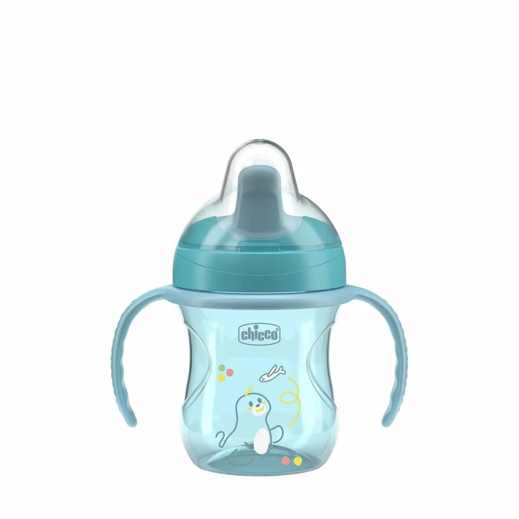 Chicco Hrneček Training s držadly 6m+ 200 ml teal