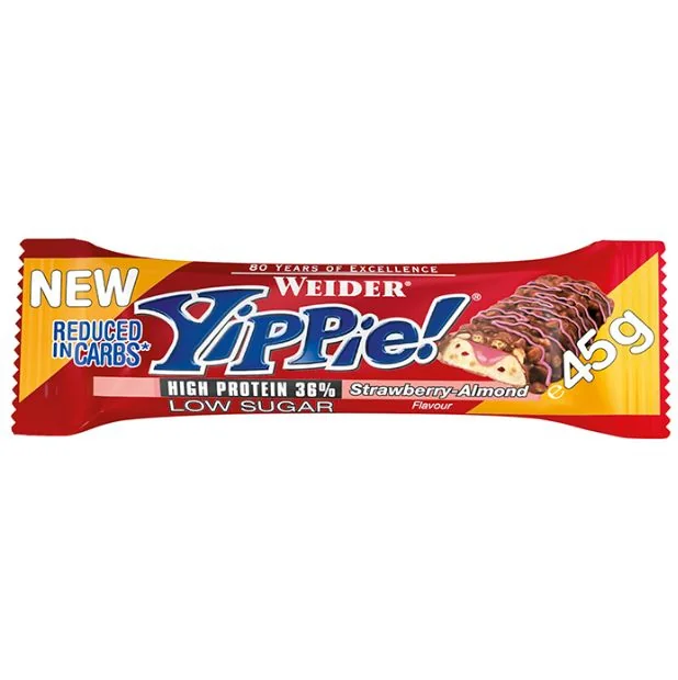 WEIDER Yippie! Bar Strawberry-Almond tyčinka 45 g