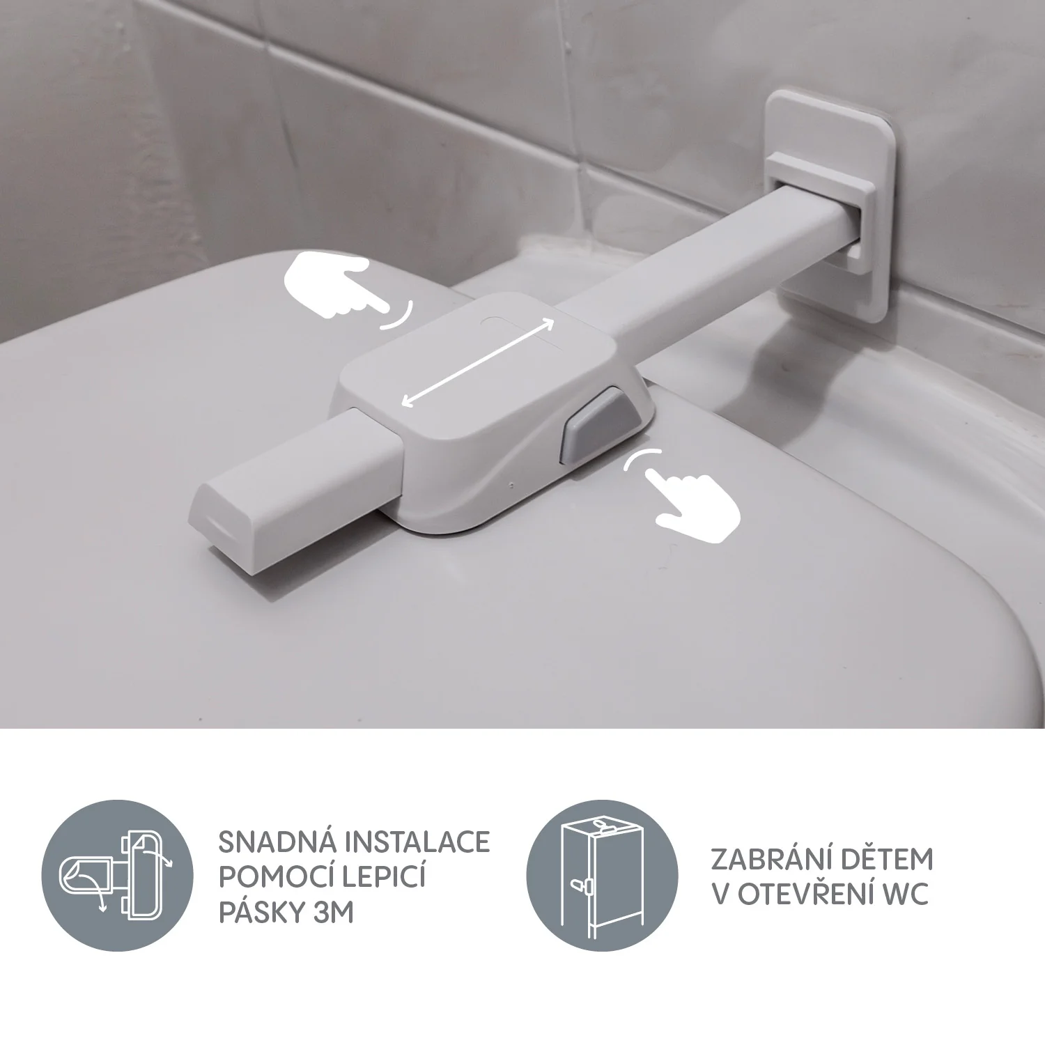 Zopa Zámek na WC 1ks, White