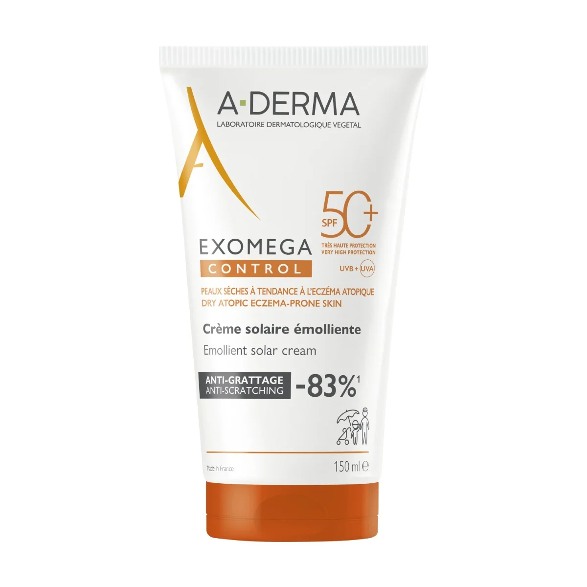 A-Derma Exomega Control Emolienční krém SPF50+ 150 ml