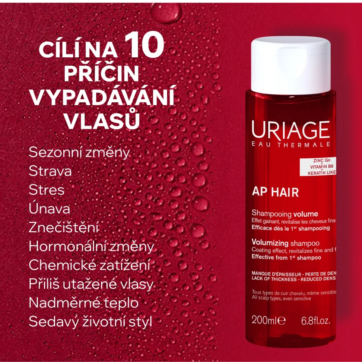 Uriage AP Hair Objemový šampon 200 ml