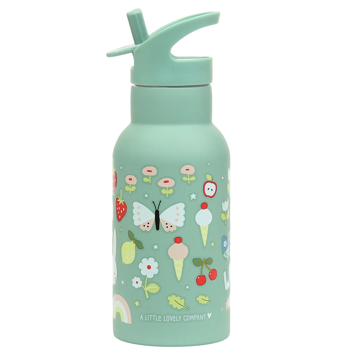 A Little Lovely Company nerezová lahev na pití, 350 ml - radost