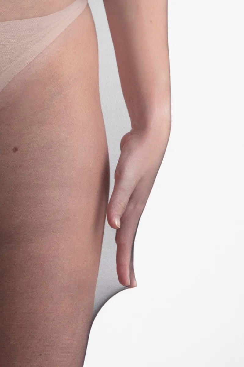 Nadotec Krásy Punčochové kalhoty s krajkovým pásem 30 DEN vel. 5XL 1 ks černé