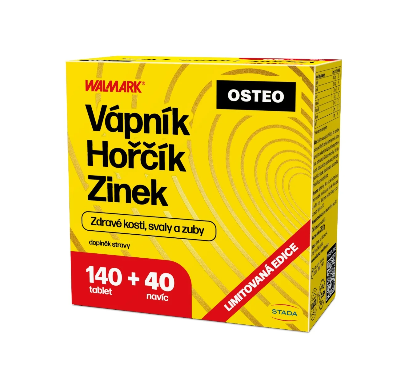 Walmark Vápník Hořčík Zinek OSTEO 140+40 tablet
