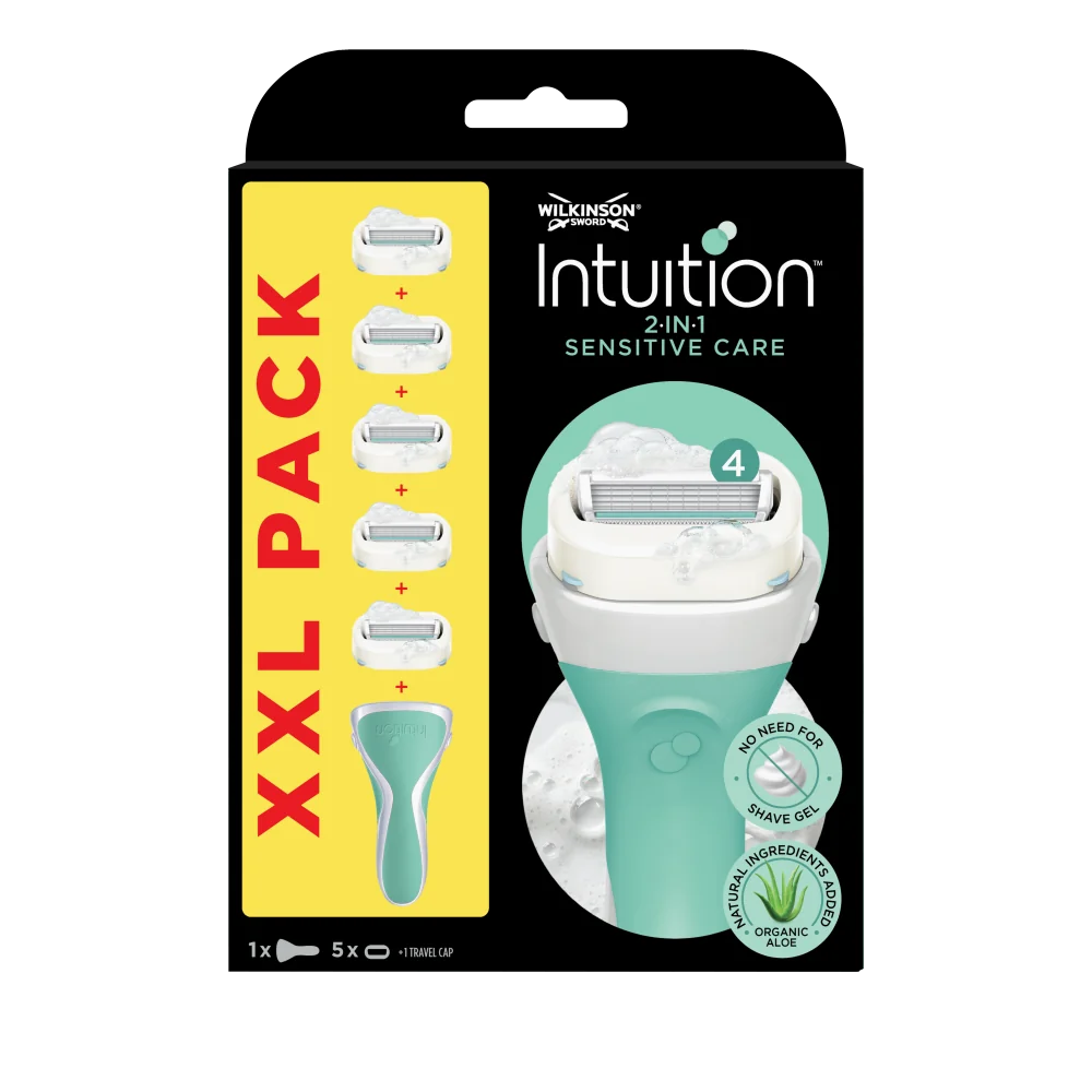Wilkinson Intuition Sensitive Care XXL pack holicí strojek +5 náhradních hlavic