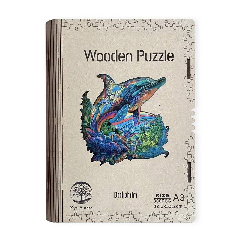 EPEE Wooden puzzle Dolphin A3