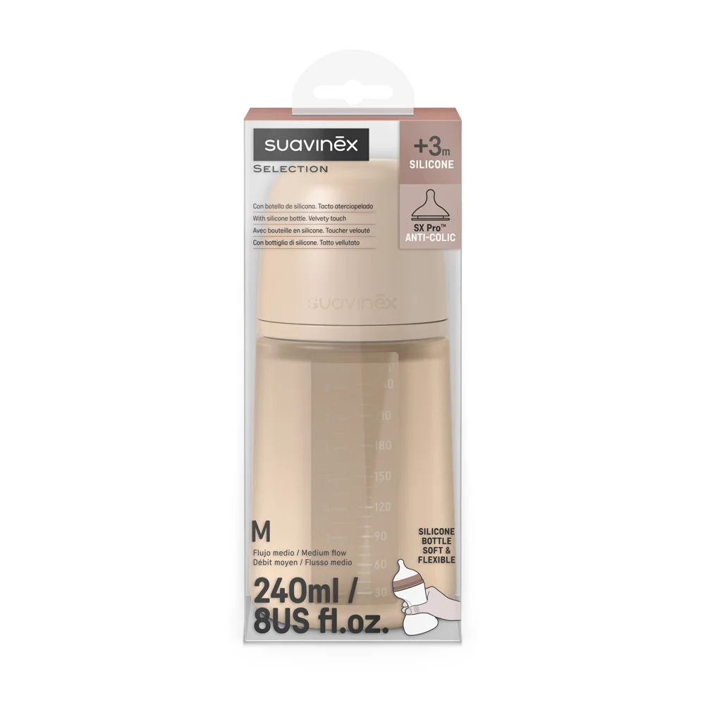 Suavinex Colour Essence Láhev 3m+ 240 ml 1 ks krémová