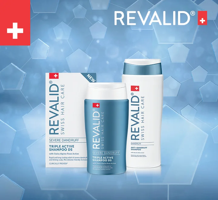 Revalid Antidruff. Sklony k tvorbě lupů? Až o 99 % méně lupů po 4 týdnech.*
