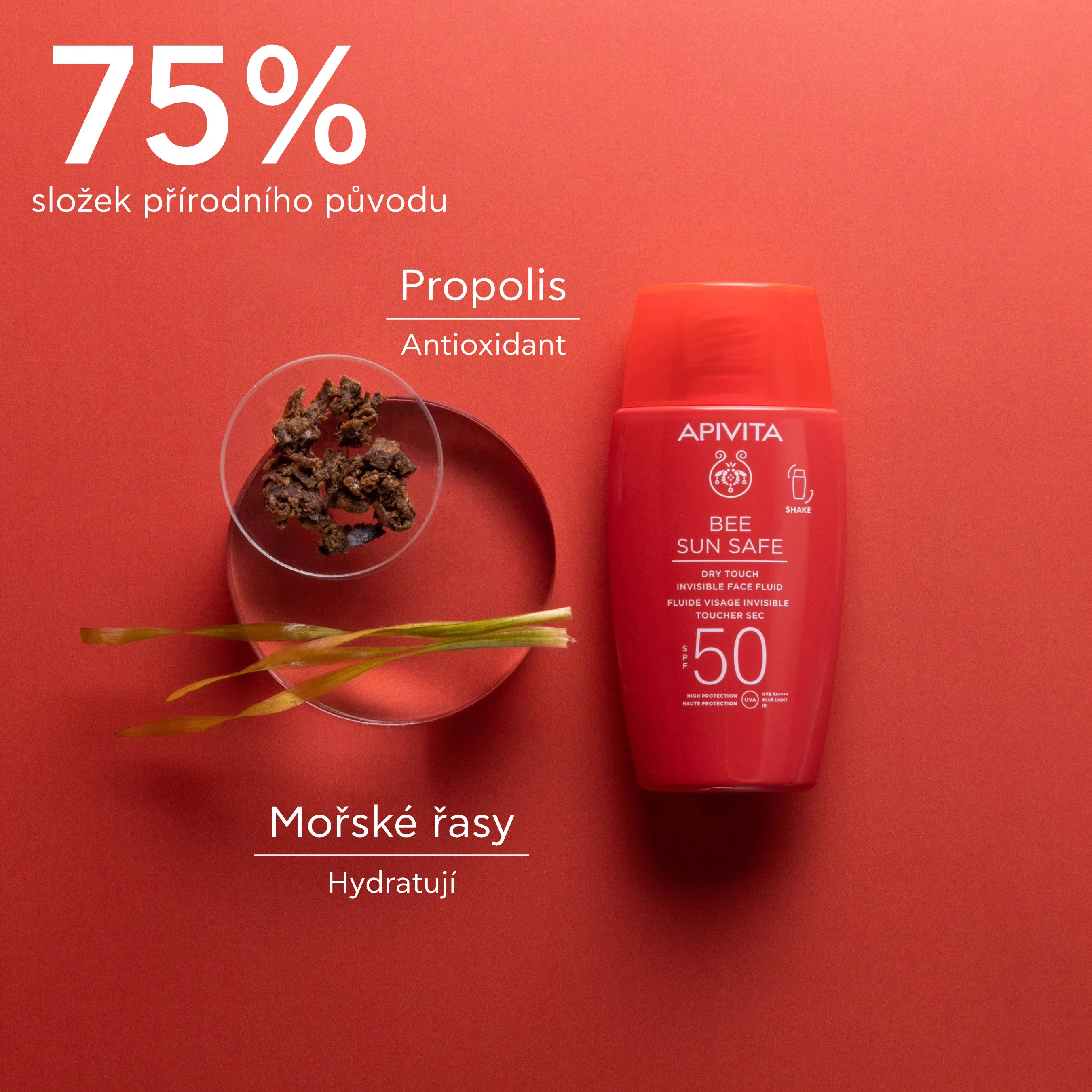 APIVITA Bee Sun Safe Dry Touch SPF50 neviditelný pleťový fluid 50 ml