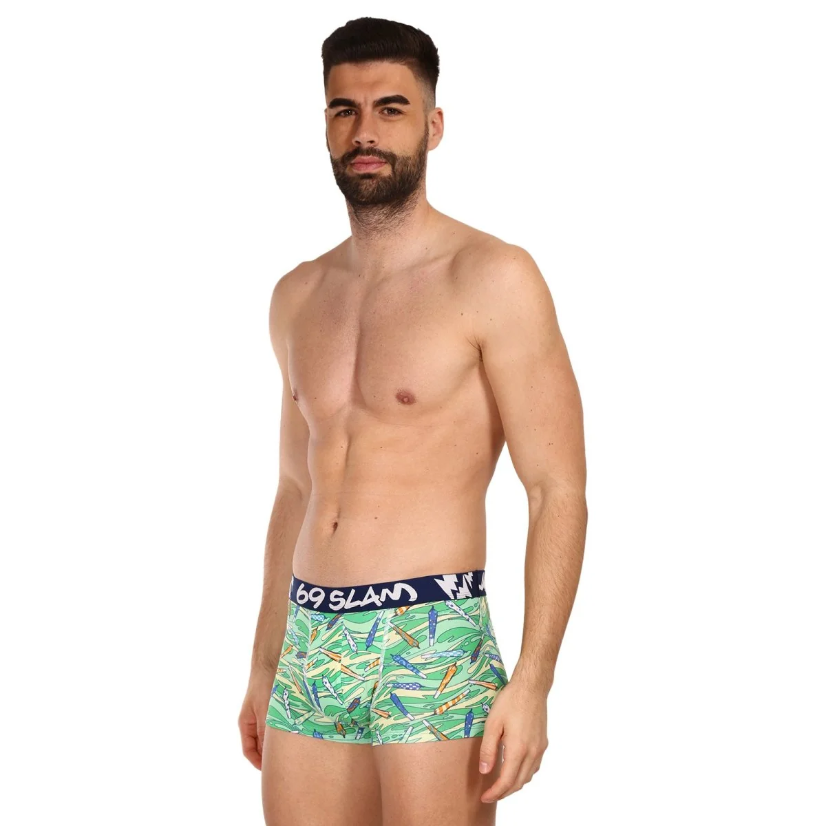 69SLAM Pánské boxerky hip bamboo vegan 420 eliyah (MHBVGN-BB) L