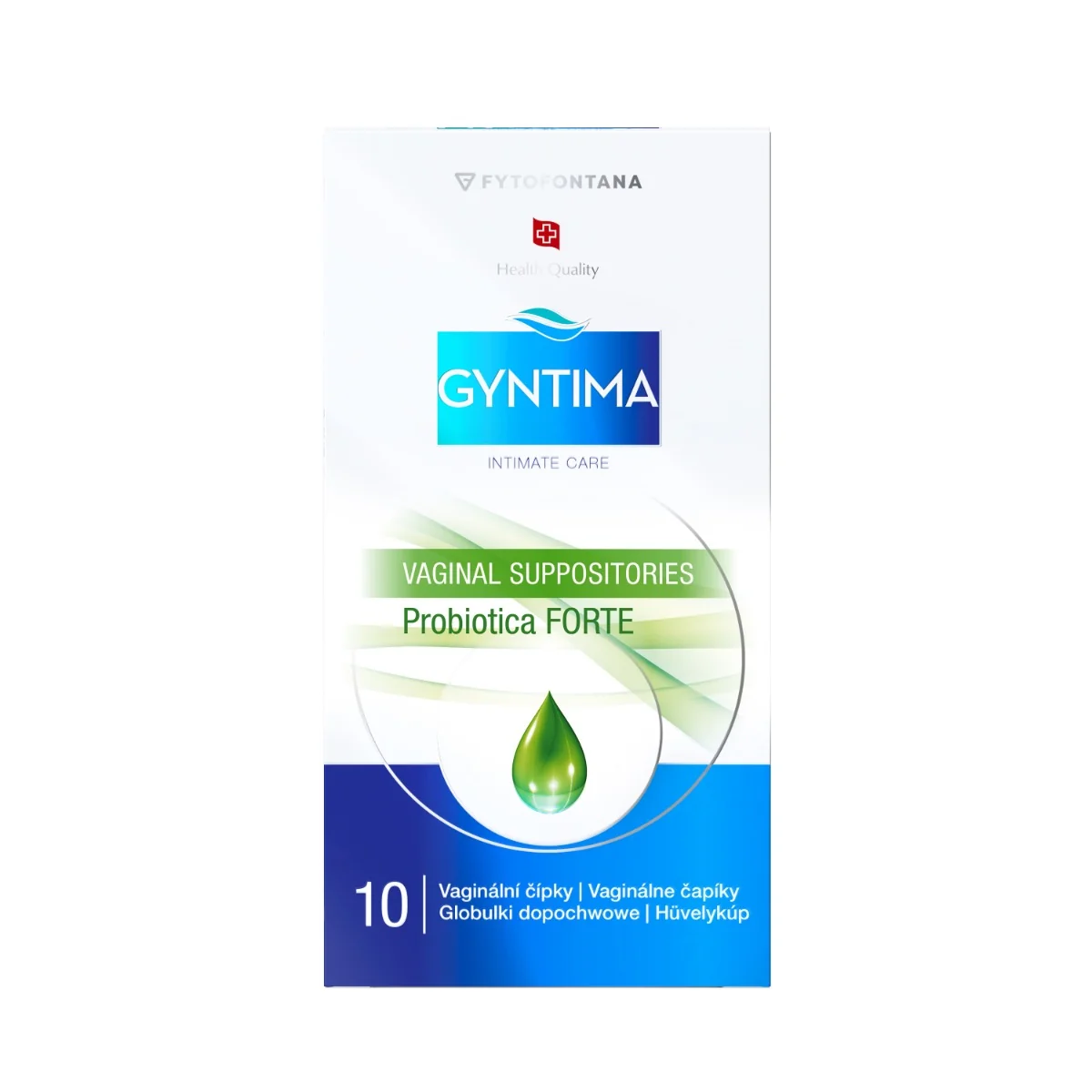 Gyntima Probiotica Forte vaginální čípky 10 ks