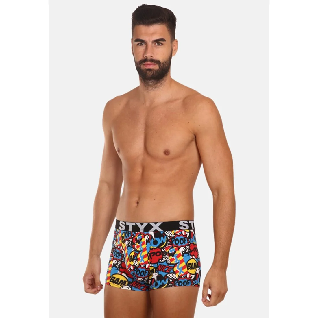 Styx Pánské boxerky art sportovní guma nadrozměr poof (R1153) 3XL