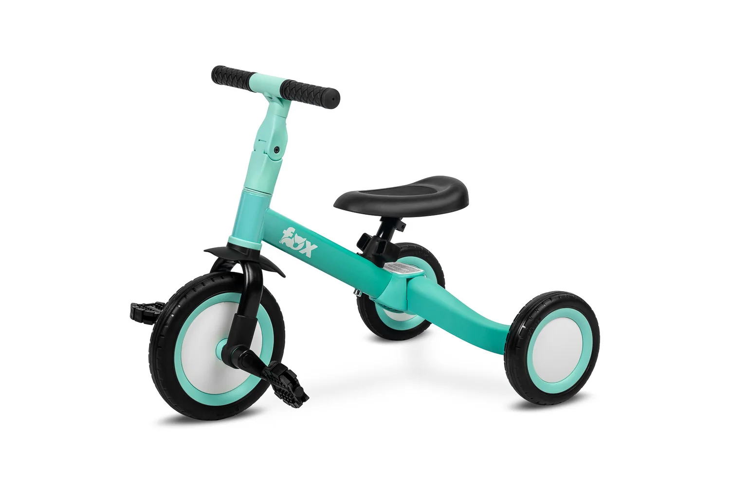 Toyz Multifunkční dětské odrážedlo,  kolo 4v1 Fox - tyrkysové