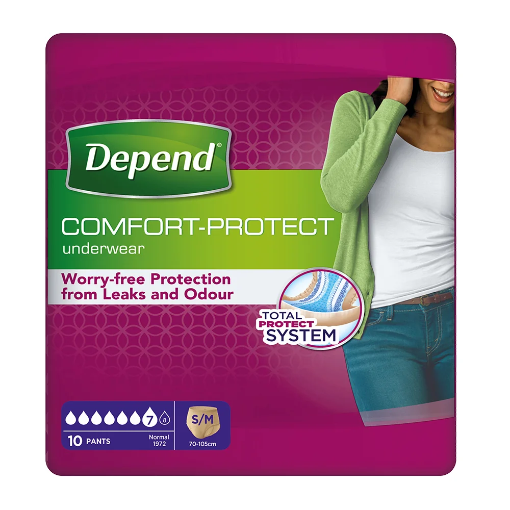 Depend Normal pro ženy S/M absorpční natahovací kalhotky 10 ks