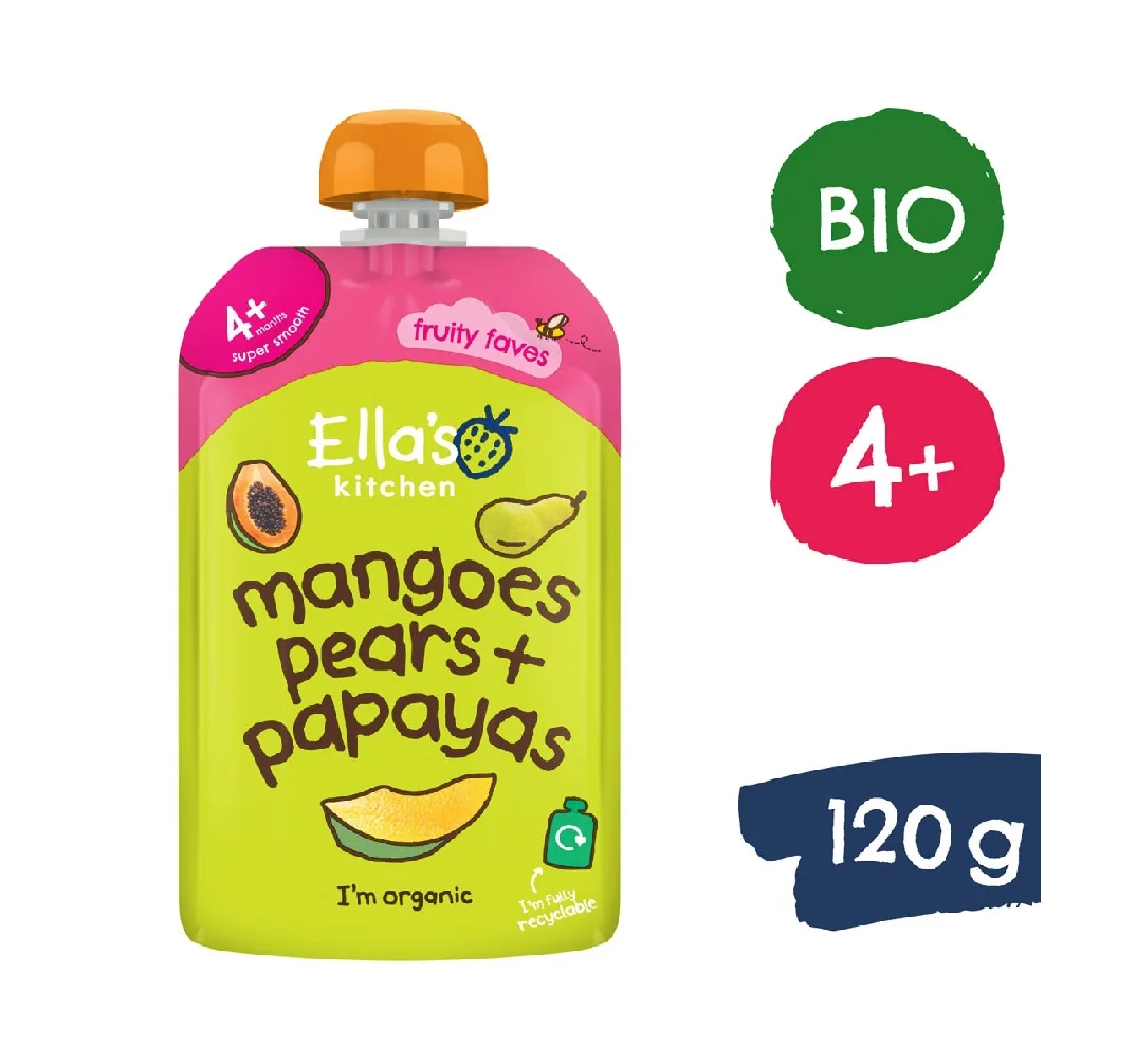Ellas Kitchen BIO Mango, hruška a papája kapsička 120 g