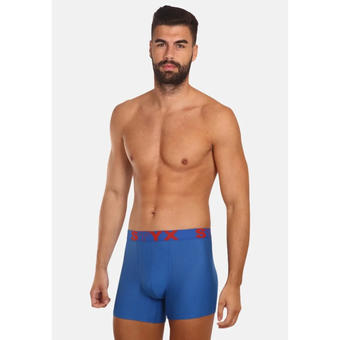 Styx Pánské boxerky long sportovní guma modré (U967) XL