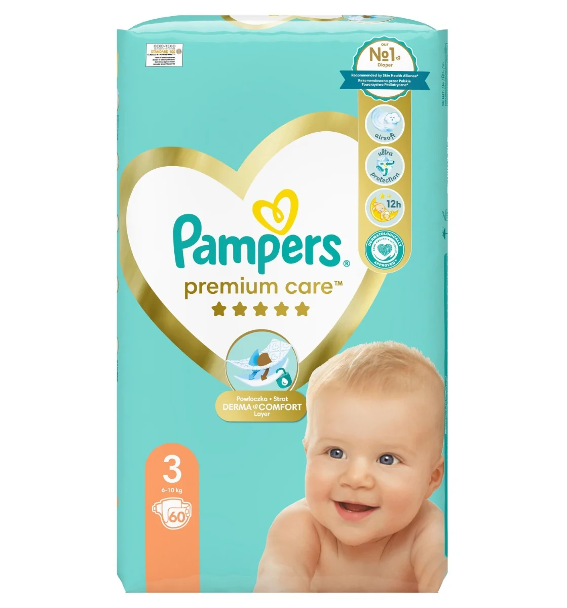 Pampers Premium Care vel. 3 5-9 kg dětské pleny 60 ks