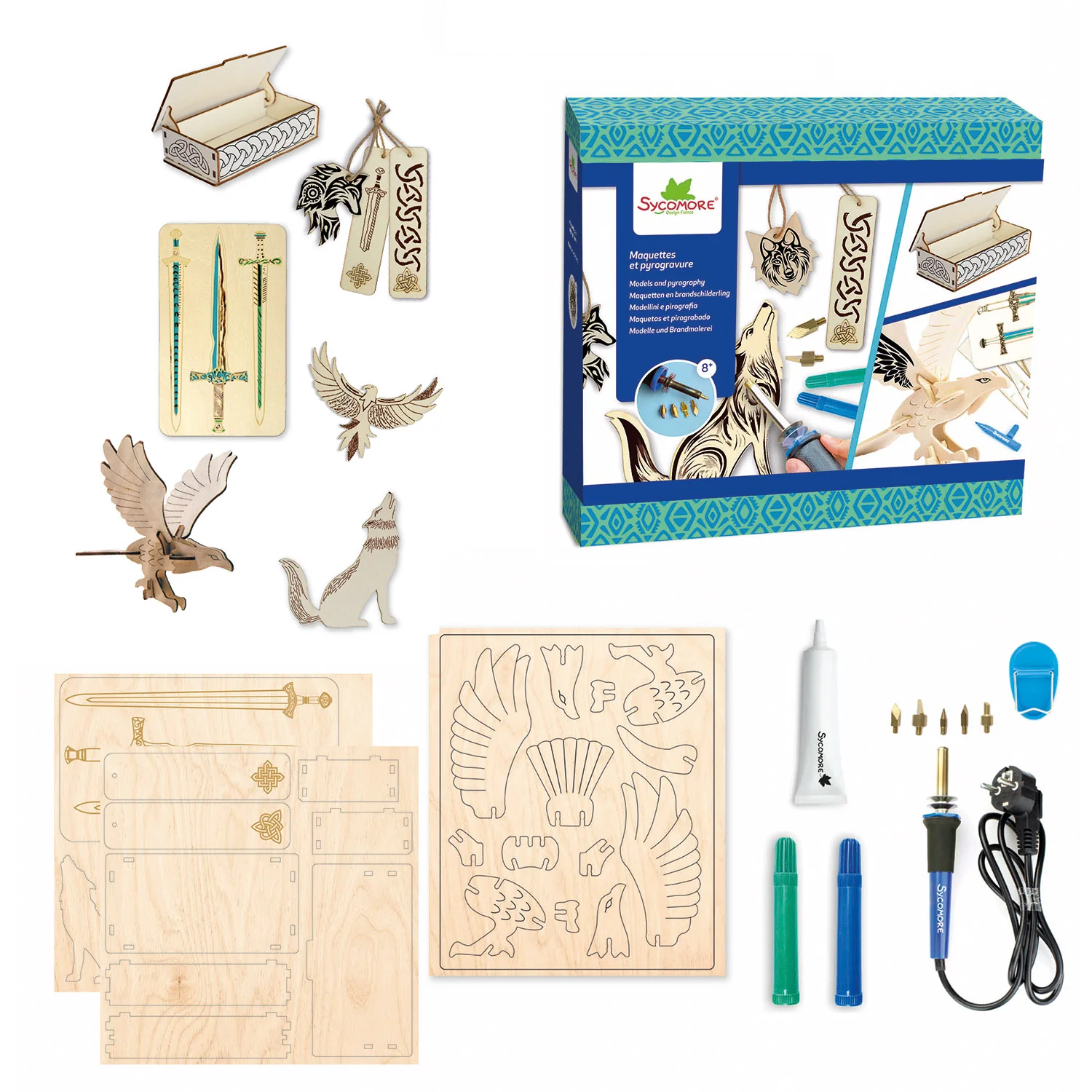 Sycomore Lovely box - Pyrografie - keltské ornamenty