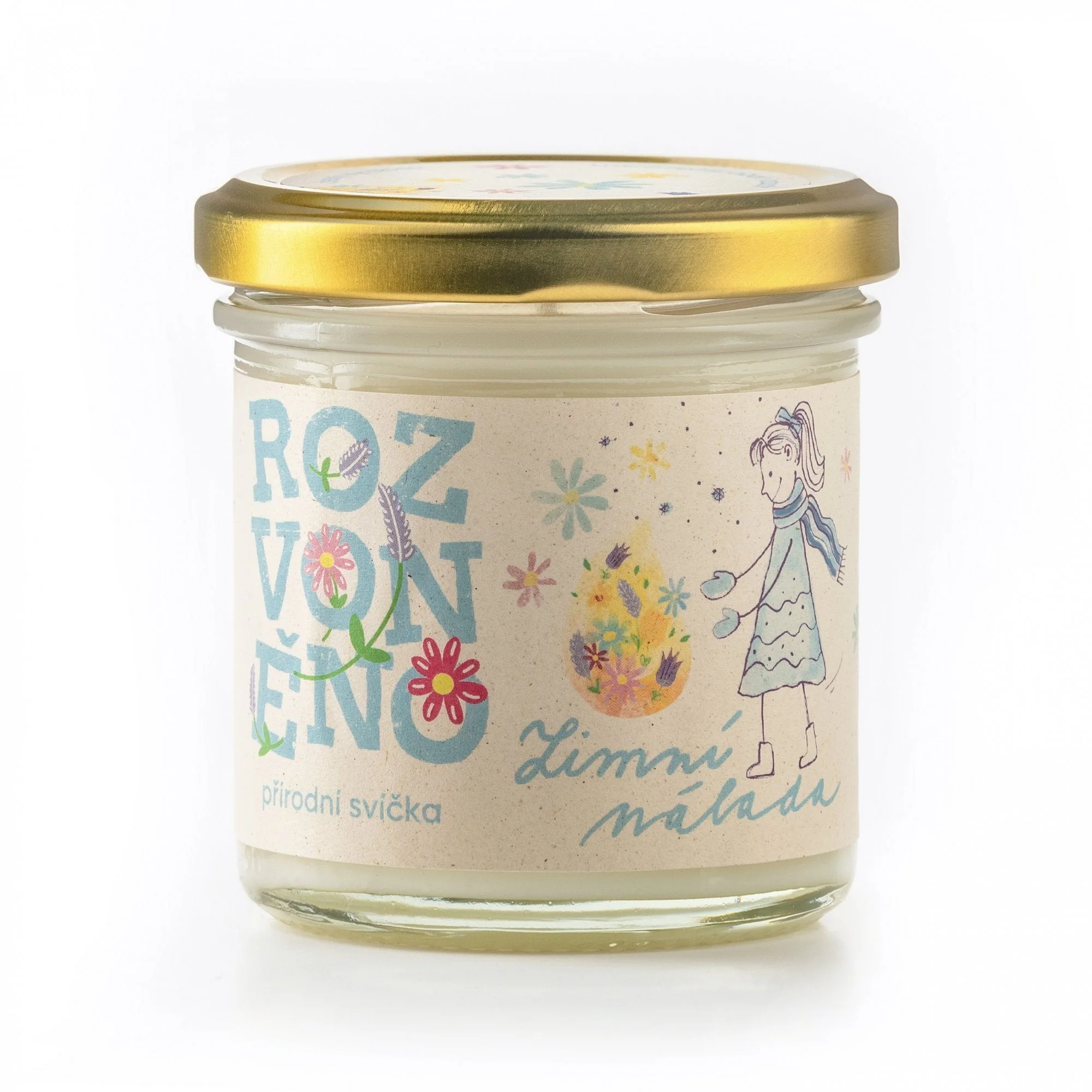 Rozvoněno Vonná svíčka - Zimní nálada (130 ml)