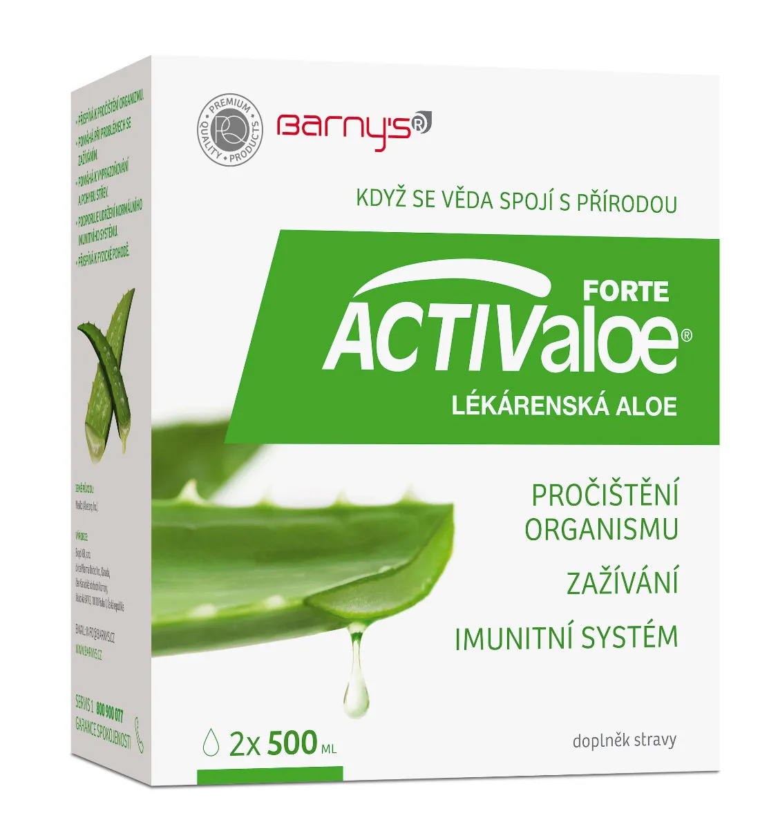 Barny´s ACTIValoe LÉKÁRENSKÁ ALOE 2x500 ml