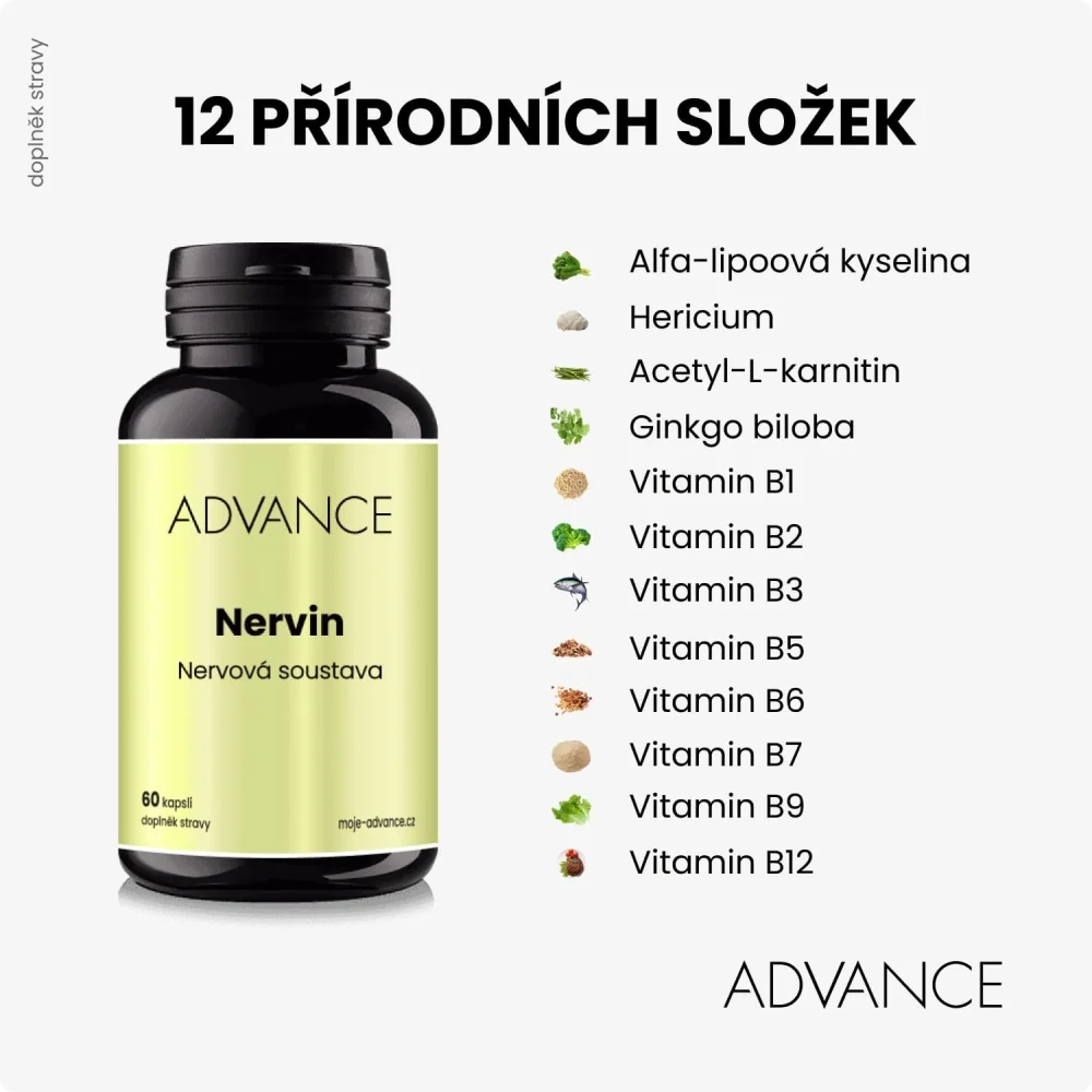 ADVANCE Nervin nervová soustava 60 kapslí