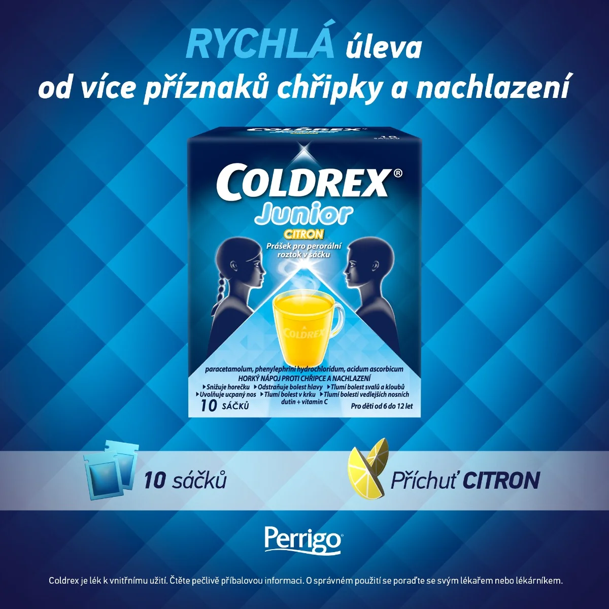 Coldrex Junior CITRON 10 sáčků