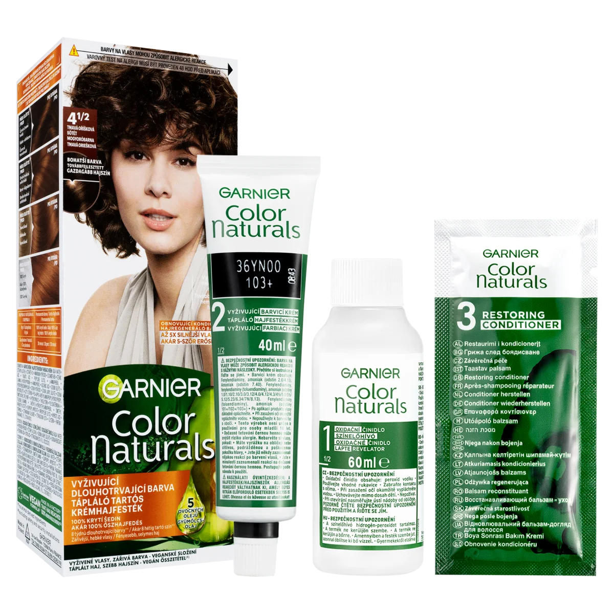 Garnier Color Naturals Permanentní barva na vlasy 4 1/2 tmavá oříšková