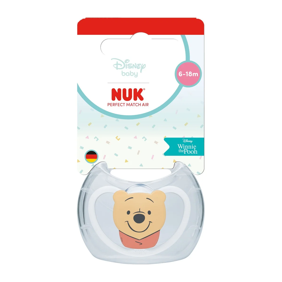 NUK Perfect Match Air Dudlík Disney Medvídek Pú 6–18m box 1 ks white