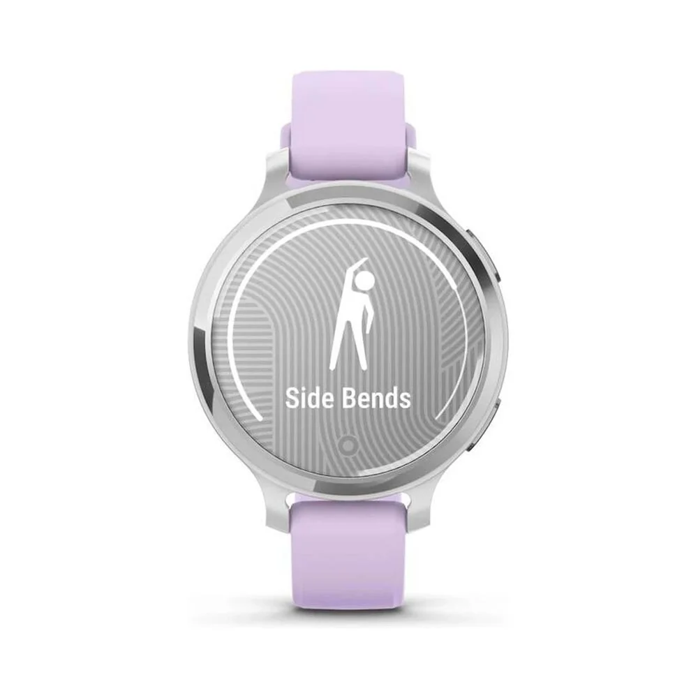 Garmin Lily 2 Active Silicone Band chytré hodinky Silver/Purple Jasmine