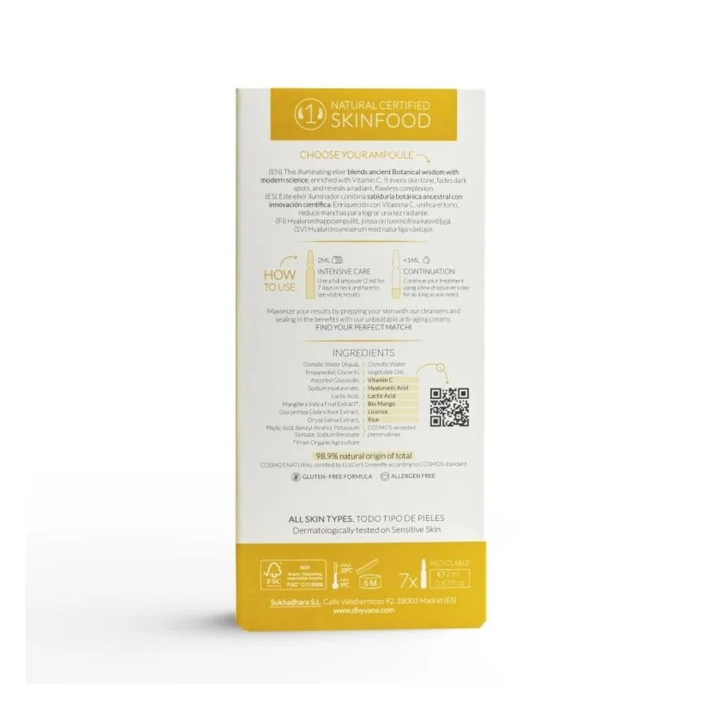 Dhyvana Přírodní rozjasňující sérum Vit-C Radiant 7x2 ml