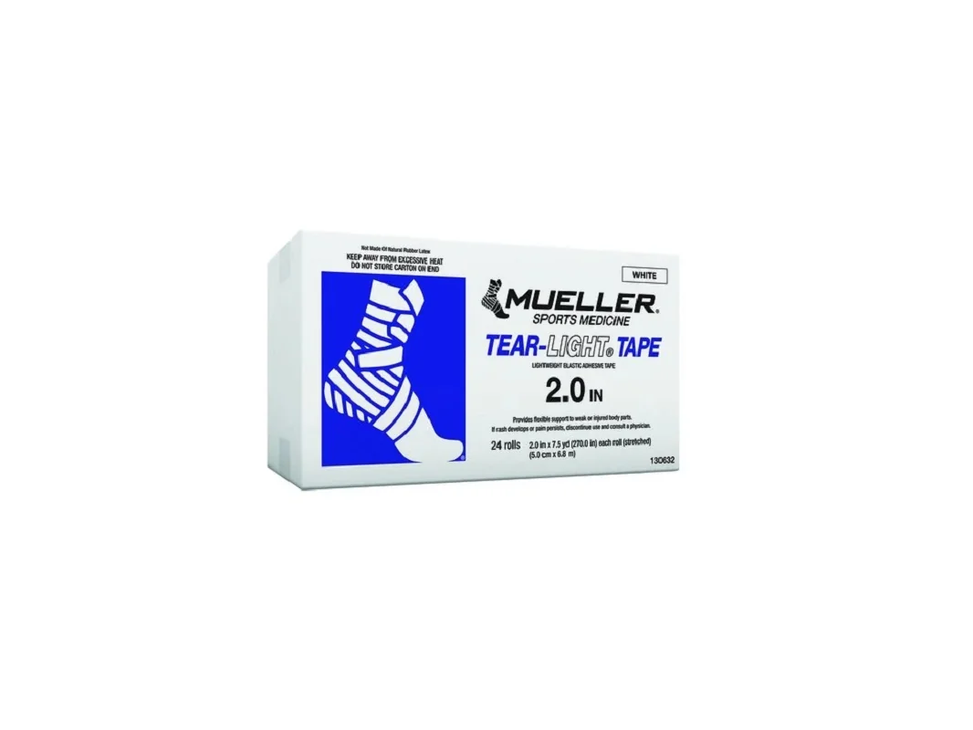 Mueller Tear-Light® Tape, bílá, 5 cm x 6,8 m, 24 ks