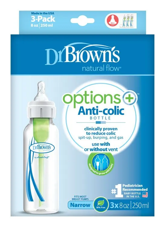 Dr.Browns Kojenecká láhev Anti-colic plastová 250 ml 3 ks