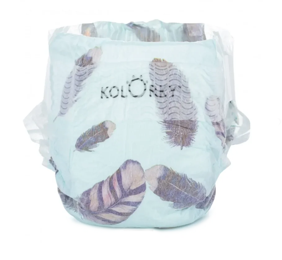 KOLORKY DAY Jednorázové eko plenky vel. L 8-13 kg 19 ks peří