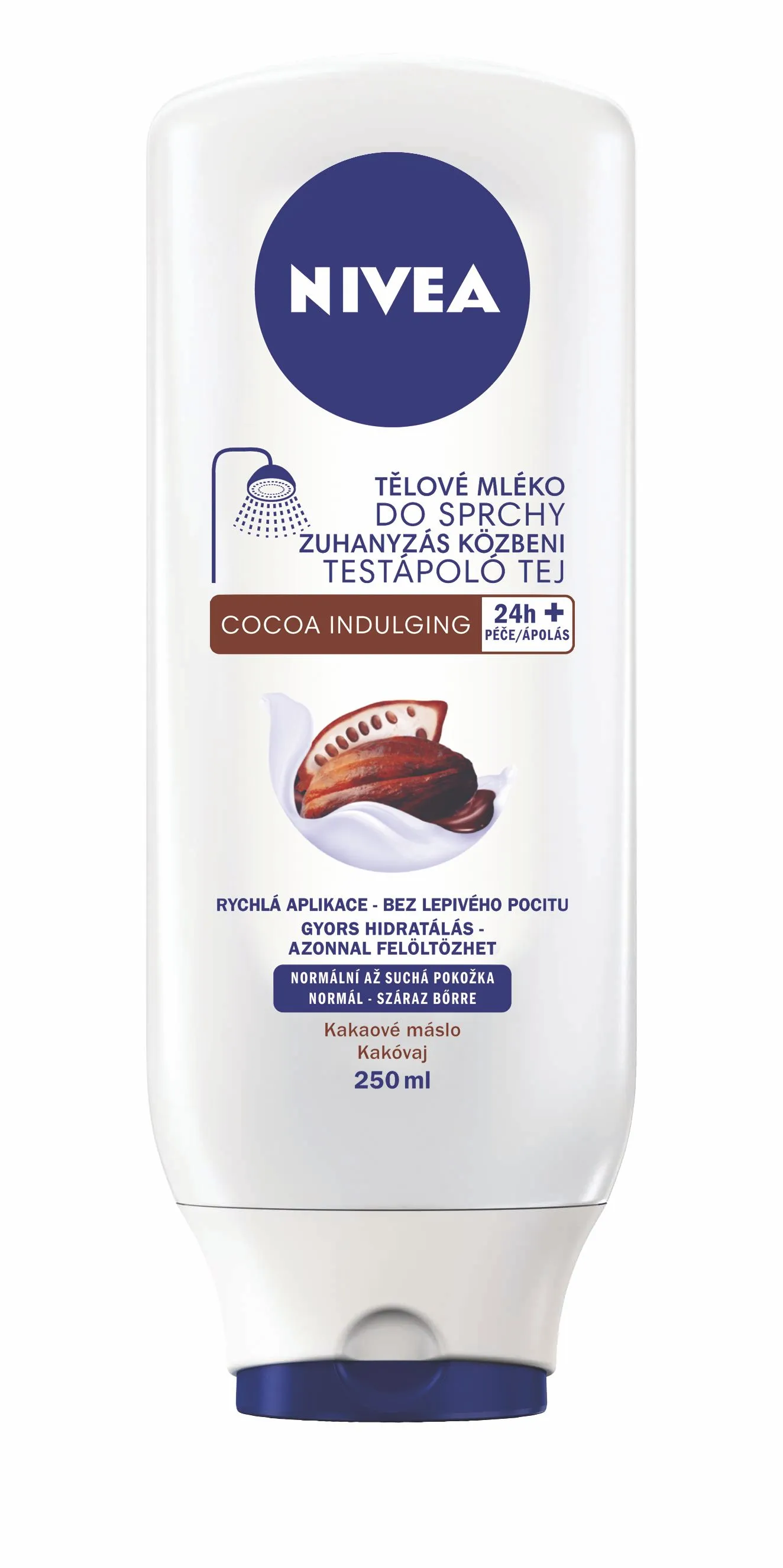 Nivea Cocoa Indulging tělové mléko do sprchy  250 ml