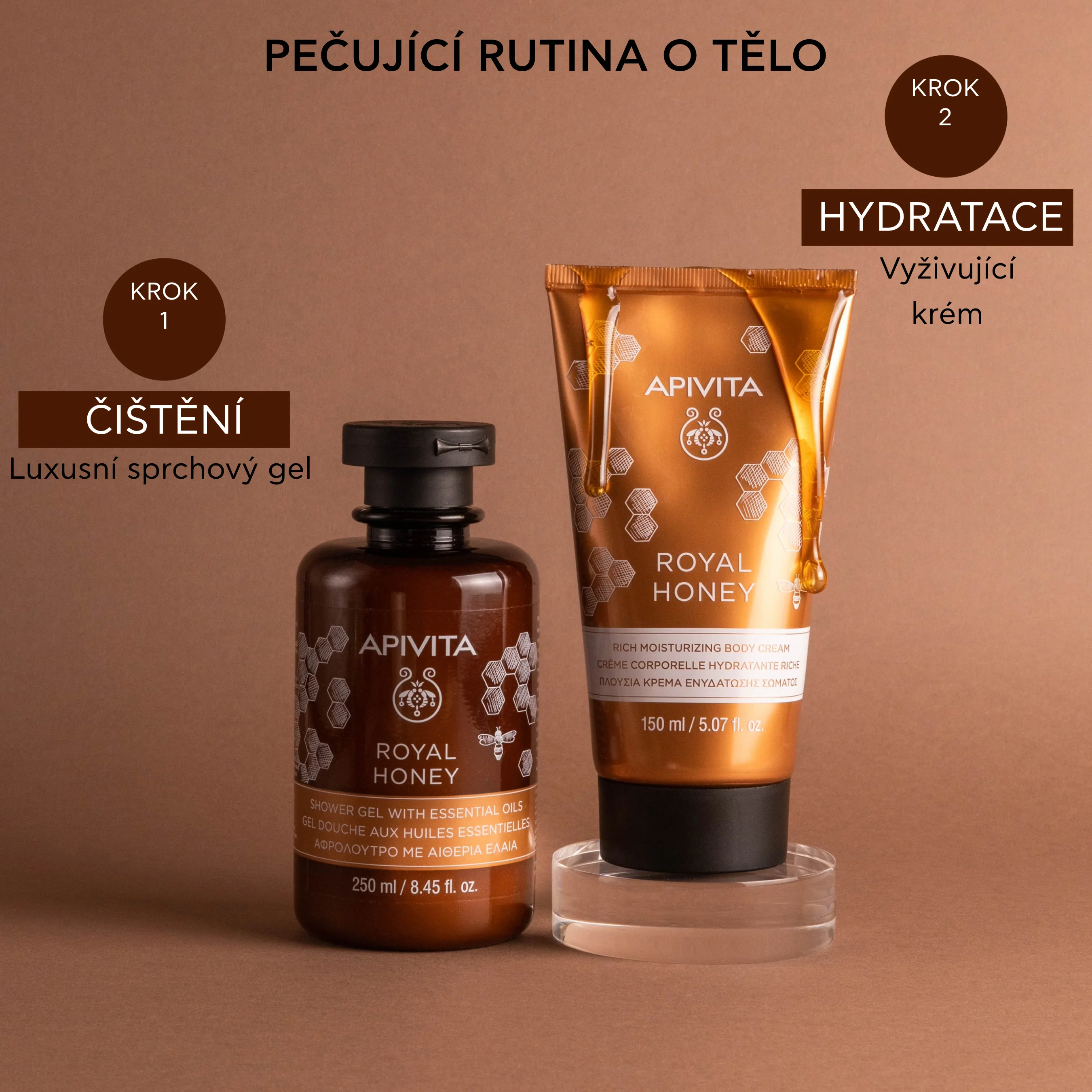 APIVITA Royal Honey sprchový gel s esenciálními oleji 250 ml