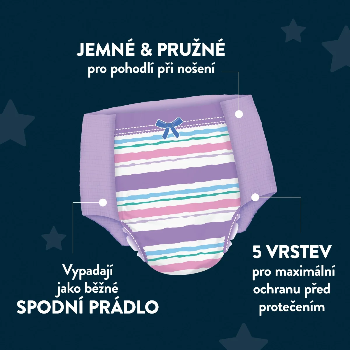Huggies DryNites Natahovací kalhotky pro dívky 8–⁠⁠⁠⁠⁠⁠13 let 30–48 kg 9 ks