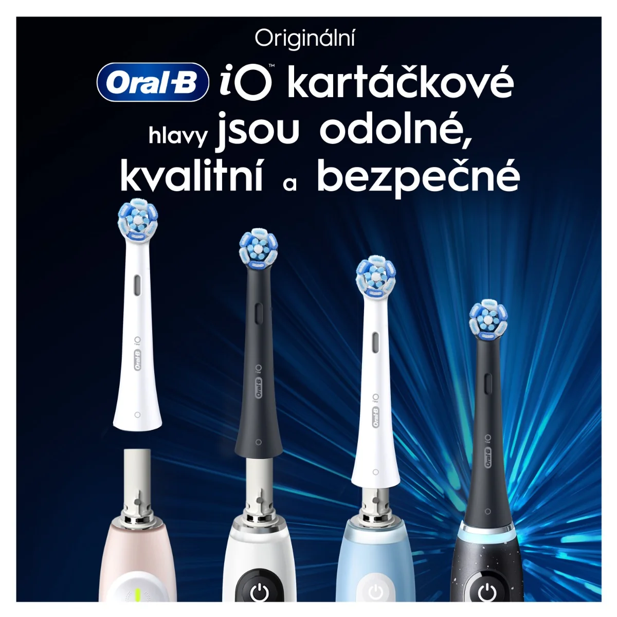 Oral-B iO Series Ultimate Clean kartáčkové hlavy 4 ks černé
