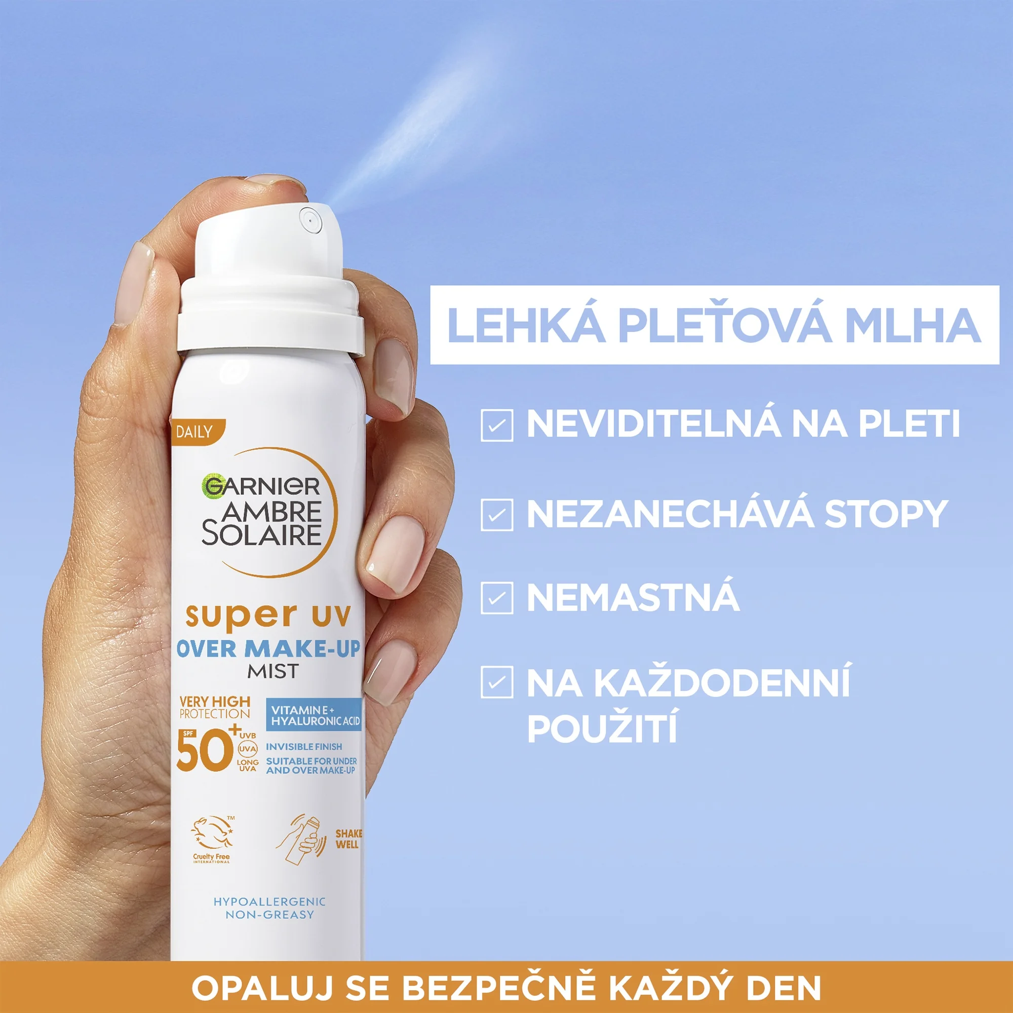 Garnier Ambre Solaire Super UV SPF 50 pleťová ochranná mlha proti UV záření 75 ml