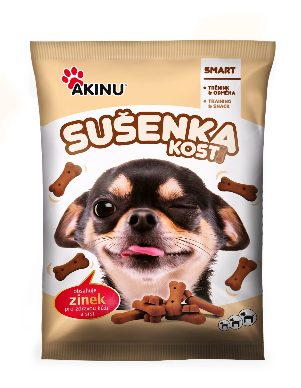 Akinu Kosti sušenka se zinkem pamlsek pro psy 5 x 400 g