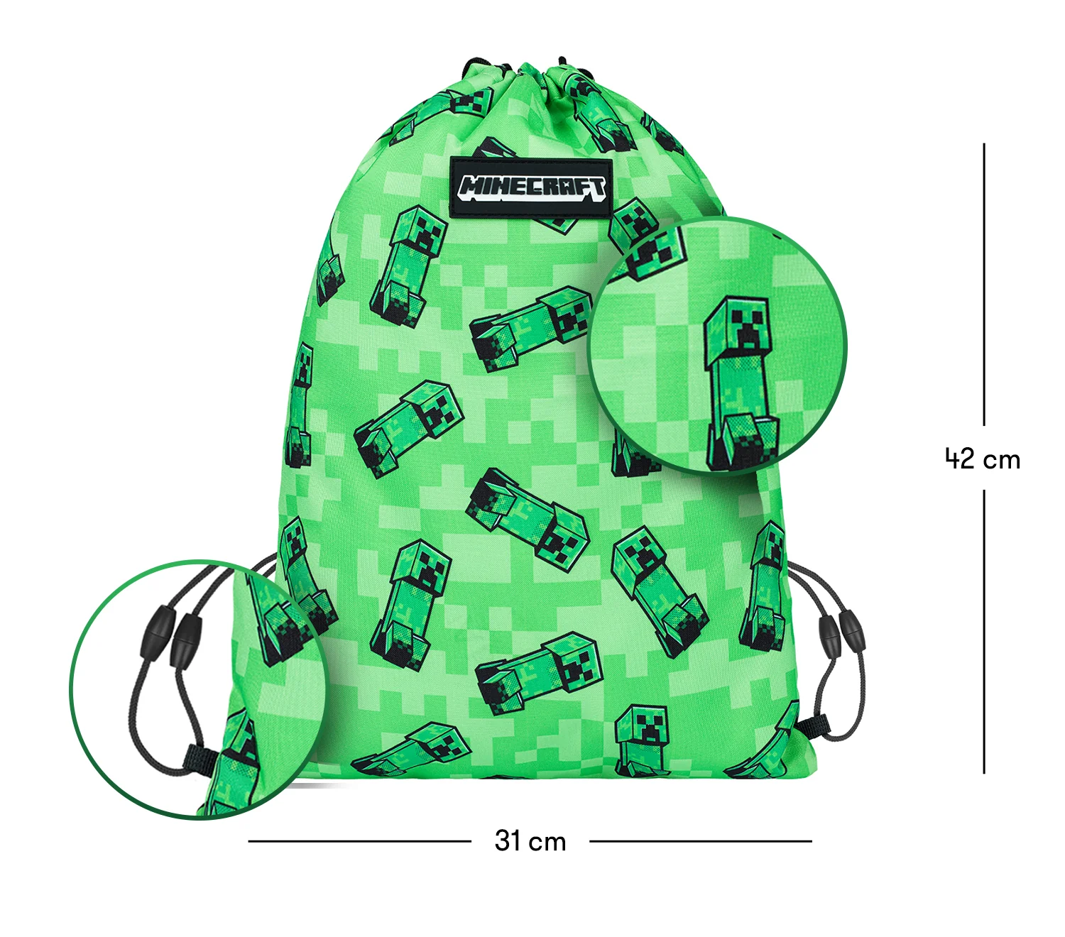 Baagl MINECRAFT SET 2 Creeper: penál, sáček