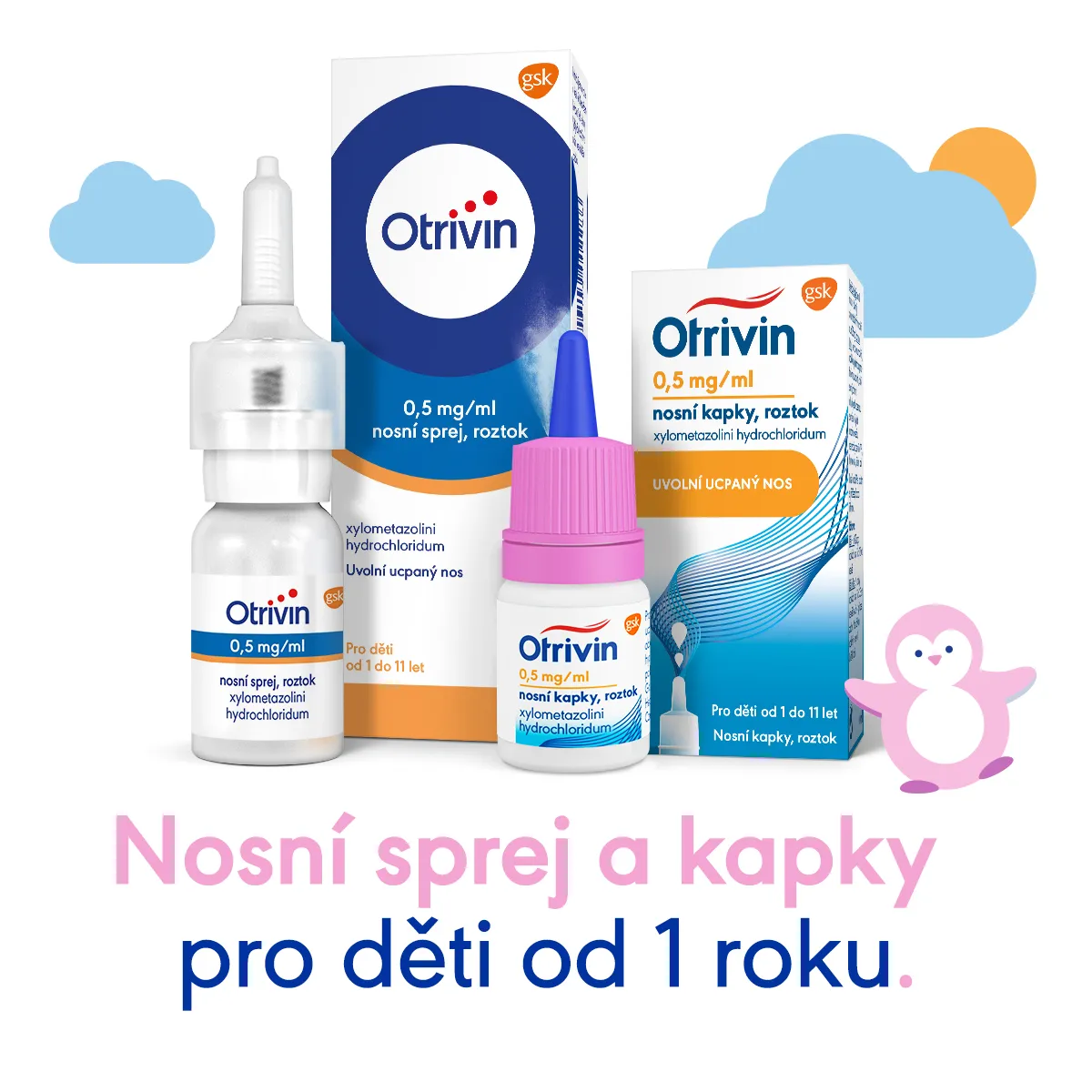 Otrivin 0,5 mg/ml nosní sprej 10 ml