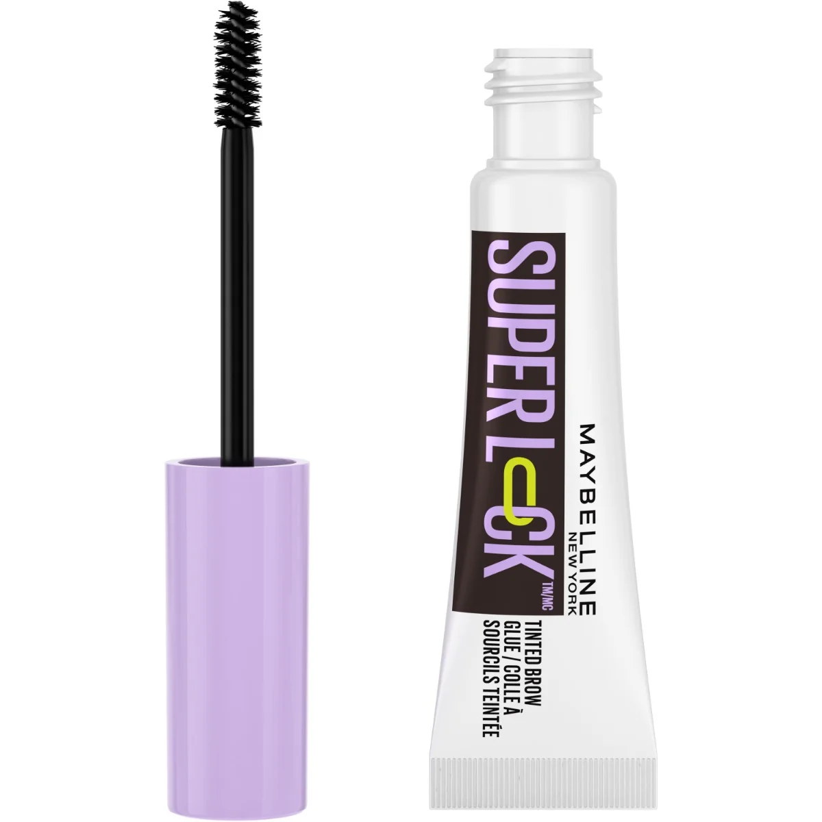 Maybelline Super Lock Brow Glue Black gel na obočí 8 g