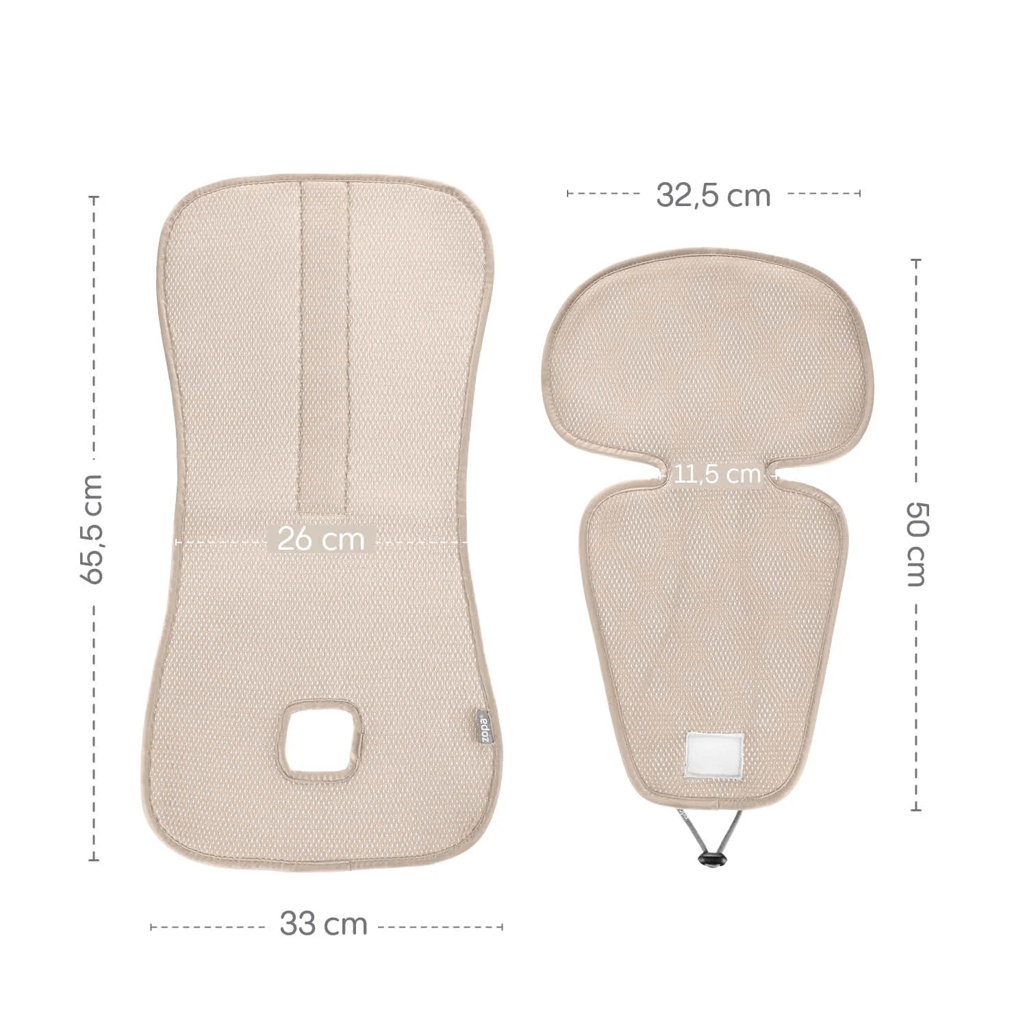 Zopa Prodyšná podložka do autosedačky Breeze sk. 2/3, Toffee Brown 7
