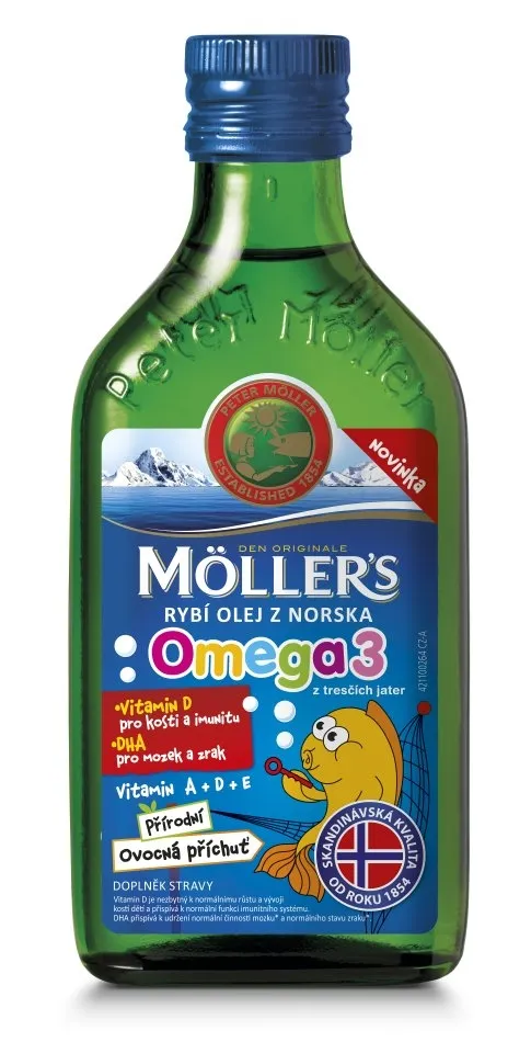 Mollers Omega 3 ovocná příchuť 250 ml