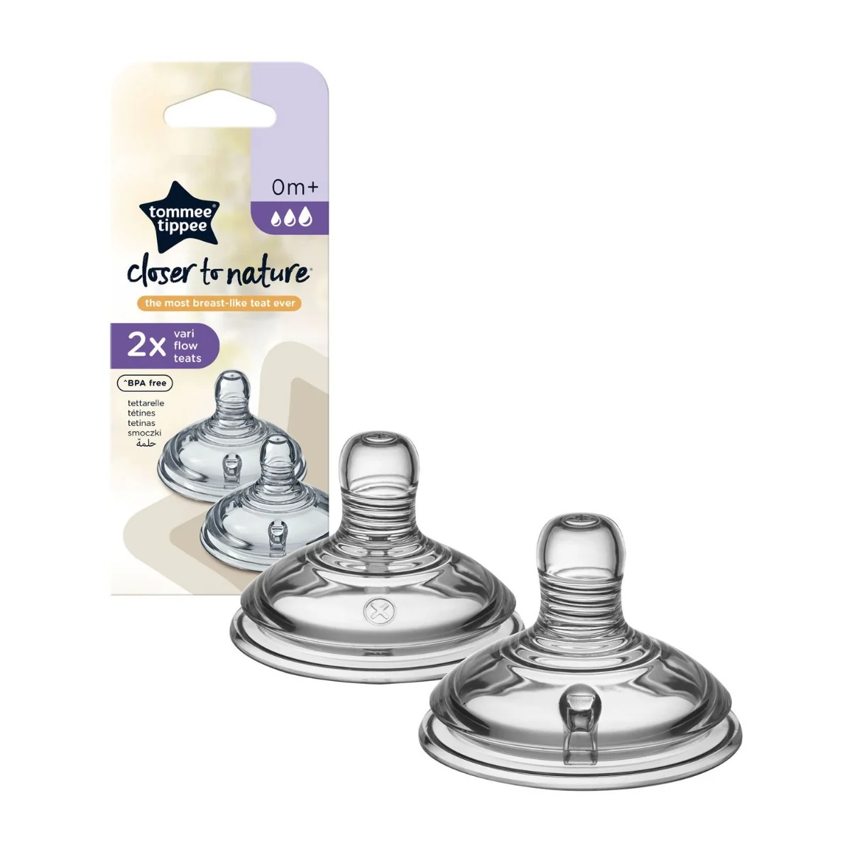 Tommee Tippee Natural Start Anti-Colic Savička na lahev Variabilní průtok 0m+ 2 ks
